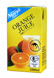 ストレート果汁100％のオーガニックオレンジジュース