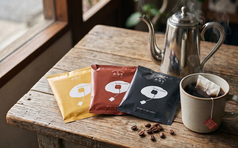 「コーヒーバッグ お試し3枚セット」が登場!カップとお湯だけで味わうこだわりの自家焙煎珈琲
